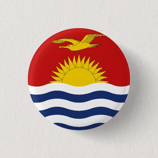 Flagge Kiribatis Button (Vorderseite)