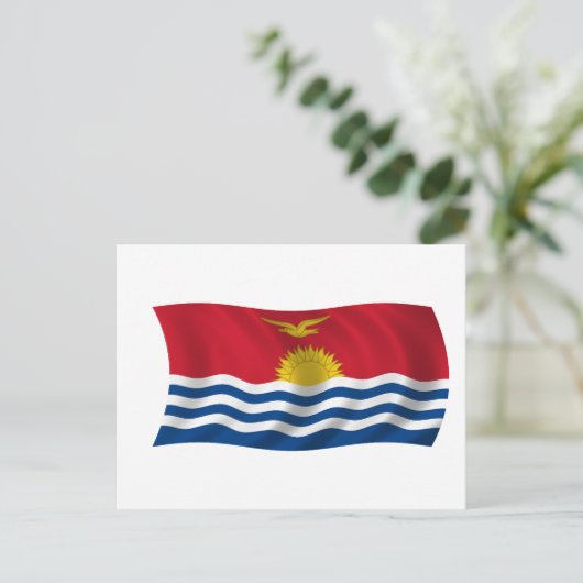 Flagge Kiribatis Postkarte (Stehend Vorderseite)