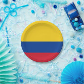 Flagge: Kolumbien Pappteller (Party)