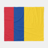 Flagge Kolumbiens - Bandera De Colombia Fleecedecke (Vorderseite (Horizontal))