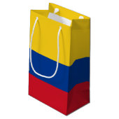 Flagge Kolumbiens - Bandera De Colombia Kleine Geschenktüte (Rückseite Schrägansicht)