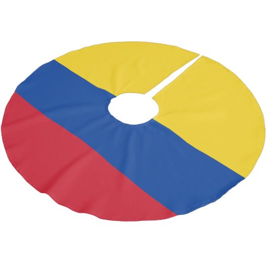 Flagge Kolumbiens - Bandera De Colombia Polyester Weihnachtsbaumdecke (Schrägansicht)