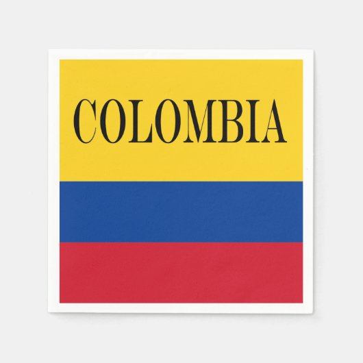 Flagge Kolumbiens - Bandera De Colombia Serviette (Vorderseite)
