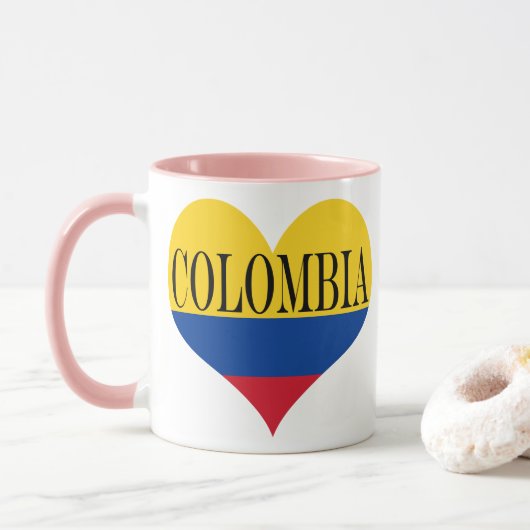 Flagge Kolumbiens - Bandera De Colombia Tasse (Mit Donut)