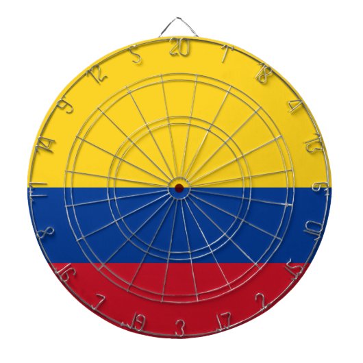 Flagge Kolumbiens Dartscheibe (vorne)