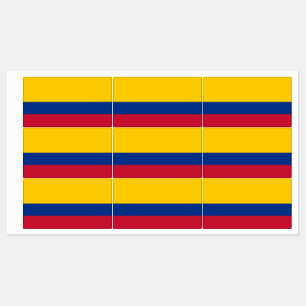 Flagge Kolumbiens Etiketten