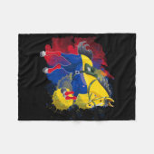 Flagge Kolumbiens Fleecedecke (Vorderseite (Horizontal))