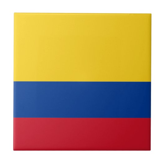 Flagge Kolumbiens Keramik Tile Fliese (Vorderseite)