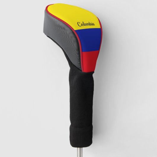 Flagge Kolumbiens, mit einem Gütezeichen versehen Golf Headcover (angewinkelt)
