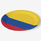 Flagge Kolumbiens Pappteller (Schrägansicht)