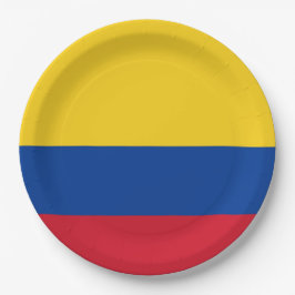 Flagge Kolumbiens Pappteller
