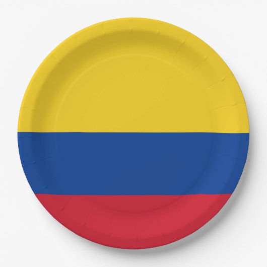 Flagge Kolumbiens Pappteller (Vorderseite)