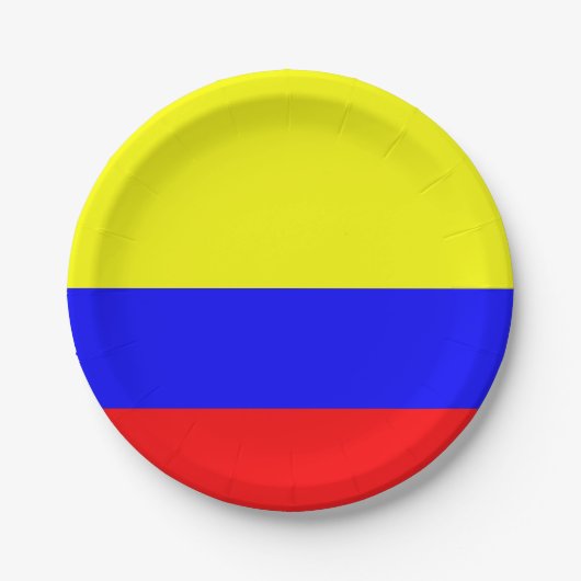 Flagge Kolumbiens Pappteller (Vorderseite)
