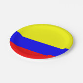 Flagge Kolumbiens Pappteller (Schrägansicht)