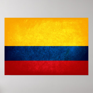 Flagge Kolumbiens Poster