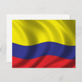 Flagge Kolumbiens Postkarte (Vorne/Hinten)