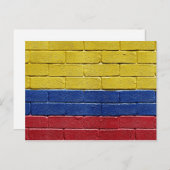Flagge Kolumbiens Postkarte (Vorne/Hinten)