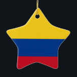 Flagge Kolumbiens, Republik Kolumbien Keramik Ornament<br><div class="desc">Kolumbien, offiziell die Republik Kolumbien, ist ein Land im Nordwesten Südamerikas, grenzt im Nordwesten an Panama; im Osten an Venezuela und Brasilien; im Süden an Ecuador und Peru; und es hat eine gemeinsame Meeresgrenze mit Costa Rica, Nicaragua, Honduras, Jamaika, Dominikanische Republik und Haiti. Es handelt sich um eine einheitliche, verfassungsmäßige...</div>