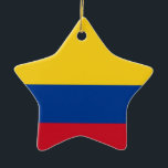 Flagge Kolumbiens, Republik Kolumbien Keramik Ornament<br><div class="desc">Kolumbien, offiziell die Republik Kolumbien, ist ein Land im Nordwesten Südamerikas, grenzt im Nordwesten an Panama; im Osten an Venezuela und Brasilien; im Süden an Ecuador und Peru; und es hat eine gemeinsame Meeresgrenze mit Costa Rica, Nicaragua, Honduras, Jamaika, Dominikanische Republik und Haiti. Es handelt sich um eine einheitliche, verfassungsmäßige...</div>