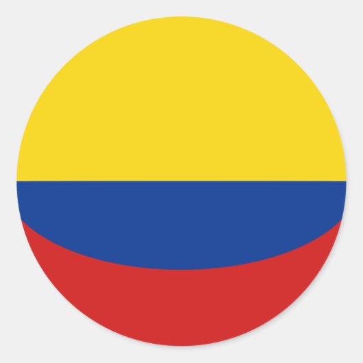 Flagge Kolumbiens Runder Aufkleber (Vorderseite)