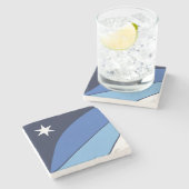 Flagge Kolumbiens (South Carolina) Steinuntersetzer (Seitenansicht)