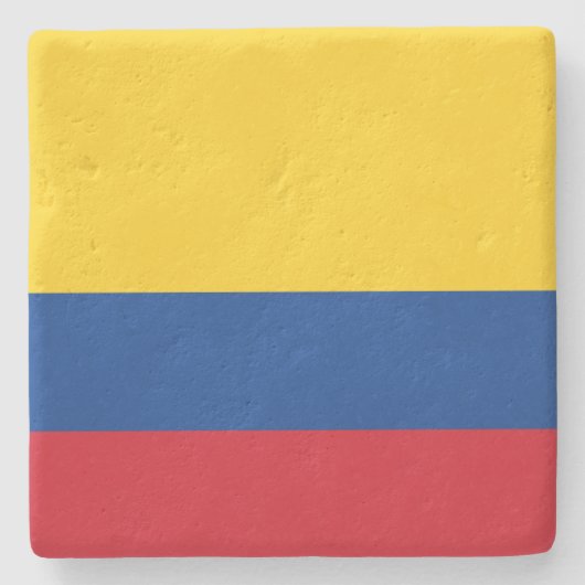 Flagge Kolumbiens Steinuntersetzer (Vorderseite)