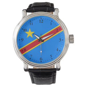 Flagge Kongo Kinshasa Armbanduhr
