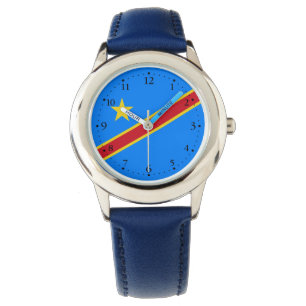 Flagge Kongo Kinshasa Armbanduhr