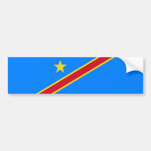 Flagge Kongo Kinshasa Autoaufkleber