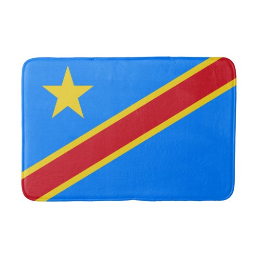 Flagge Kongo Kinshasa Badematte (Vorderseite)