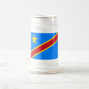 Flagge Kongo Kinshasa Bierglas