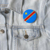 Flagge Kongo Kinshasa Button (Beispiel)