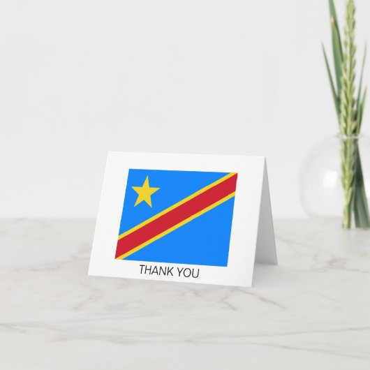 Flagge Kongo Kinshasa Dankeskarte (Vorderseite)