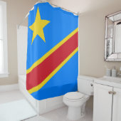 Flagge Kongo-Kinshasa Duschvorhang (Beispiel)