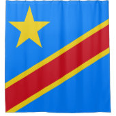 Flagge Kongo-Kinshasa Duschvorhang (Vorderseite)