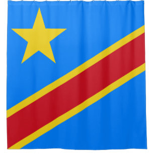Flagge Kongo-Kinshasa Duschvorhang