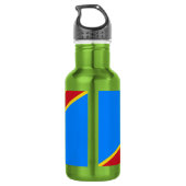Flagge Kongo Kinshasa Edelstahlflasche (Rückseite)