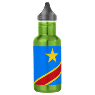Flagge Kongo Kinshasa Edelstahlflasche