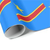 Flagge Kongo Kinshasa Geschenkpapier (Rolleneckpunkt)