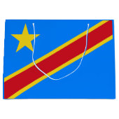 Flagge Kongo Kinshasa Große Geschenktüte (Vorderseite)