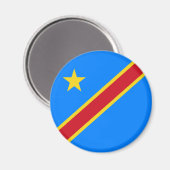 Flagge Kongo Kinshasa Magnet (Vorderseite/Rückseite)