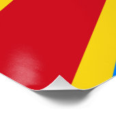 Flagge Kongo Kinshasa Poster (Ecke)