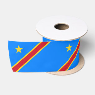 Flagge Kongo Kinshasa Satinband