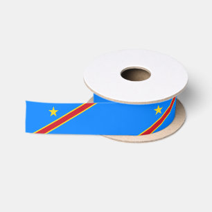 Flagge Kongo Kinshasa Satinband