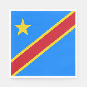 Flagge Kongo Kinshasa Serviette