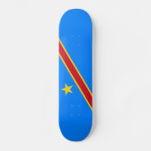 Flagge Kongo Kinshasa Skateboard (Vorderseite)