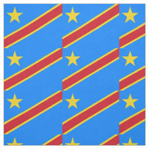 Flagge Kongo Kinshasa Stoff