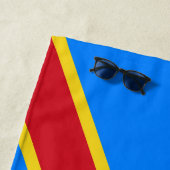Flagge Kongo Kinshasa Strandtuch (Beispiel)