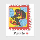 Flagge Koreas (1856) Aufkleber (Blatt)