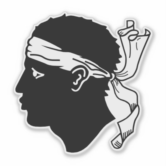 Flagge Korsikas Aufkleber (Vorderseite)